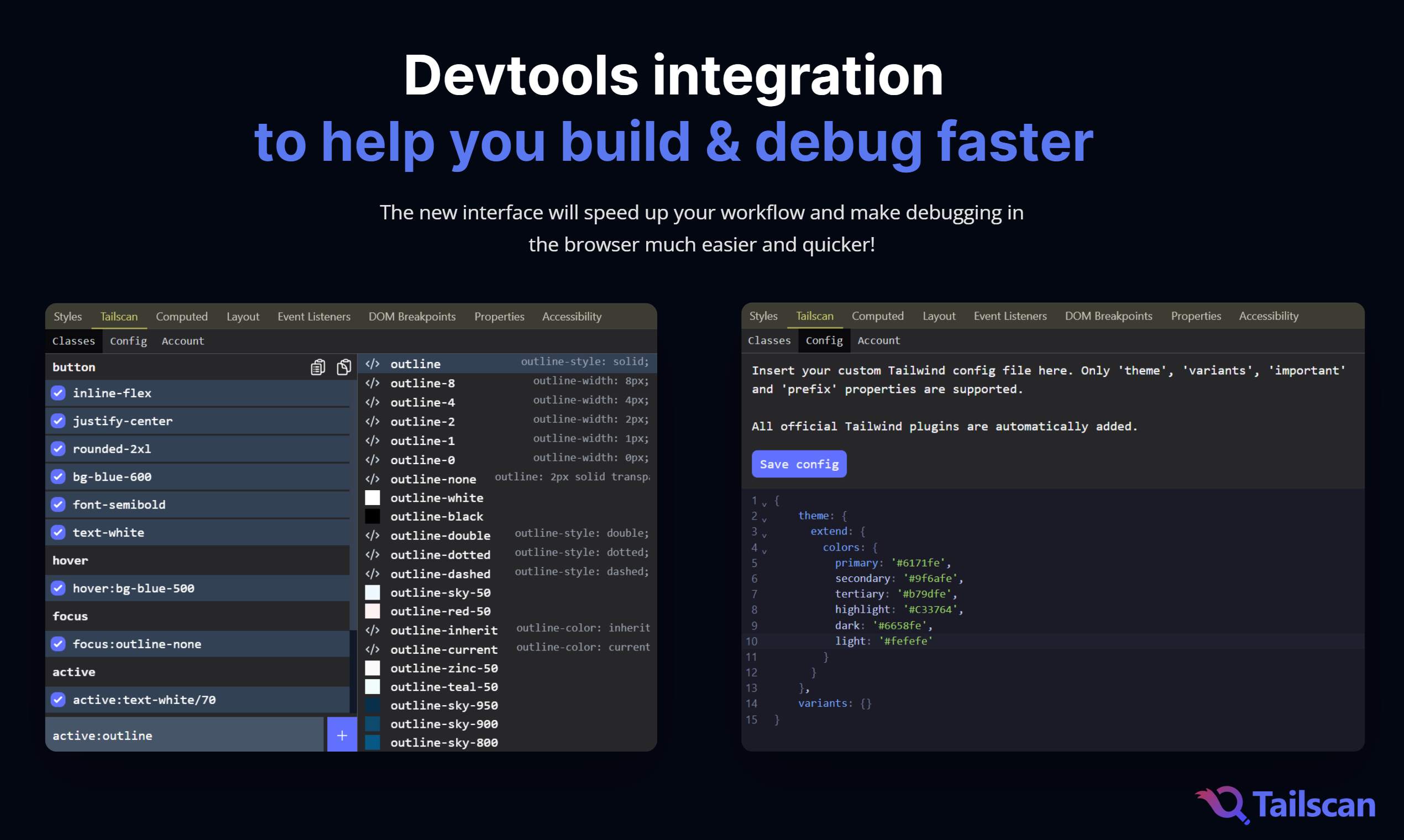 Media Tailscan devtools - Công cụ phát triển cuối cùng cho CSS Tailwind 2