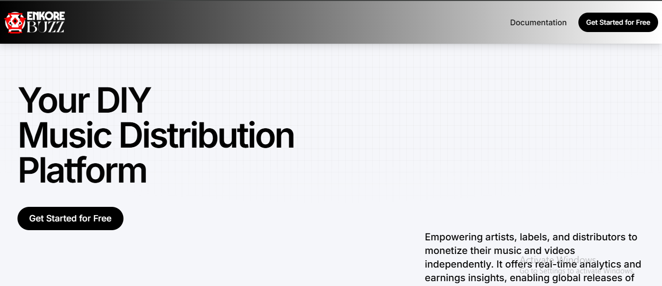 EnkoreBuzz Music Distribution Platform gallery image