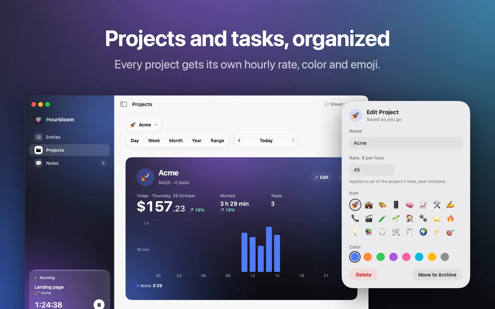 Hourbloom: Time Tracker gallery image
