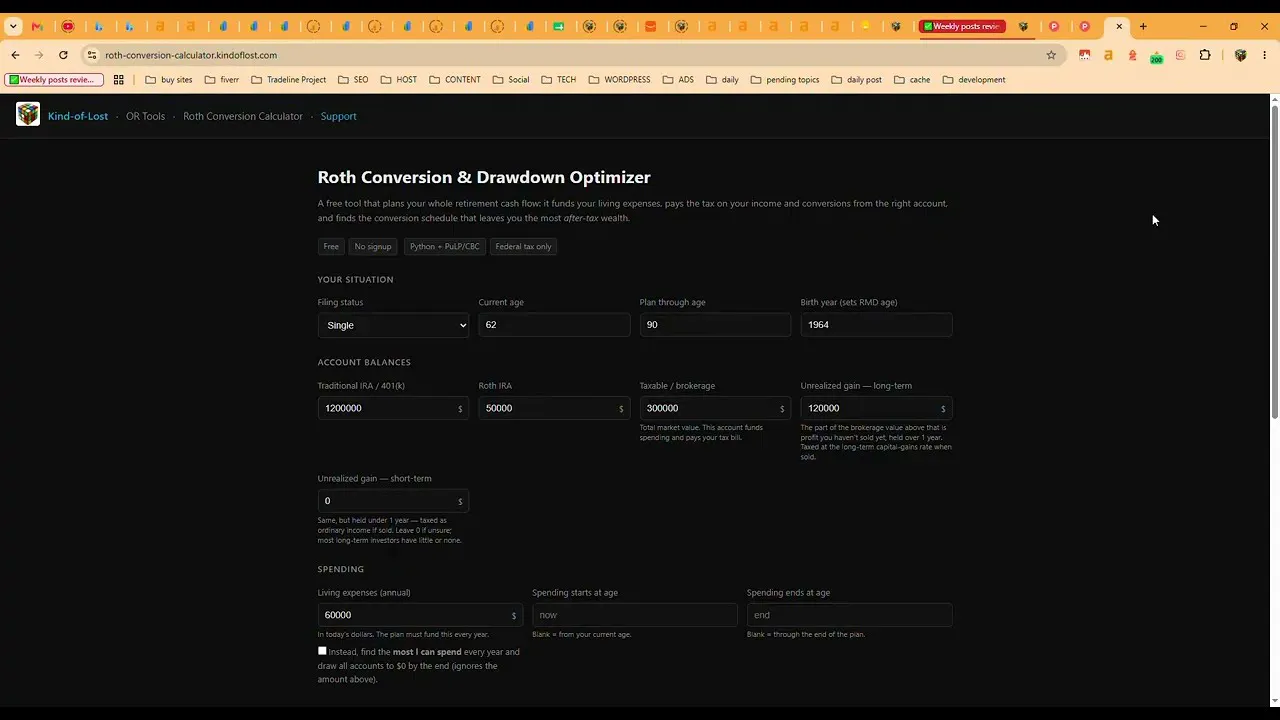 Roth Conversion Calculator gallery image