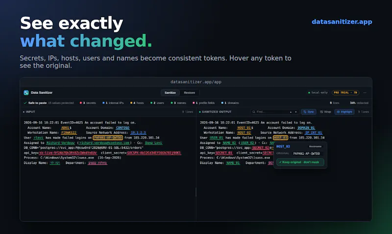 Data Sanitizer screenshot 2