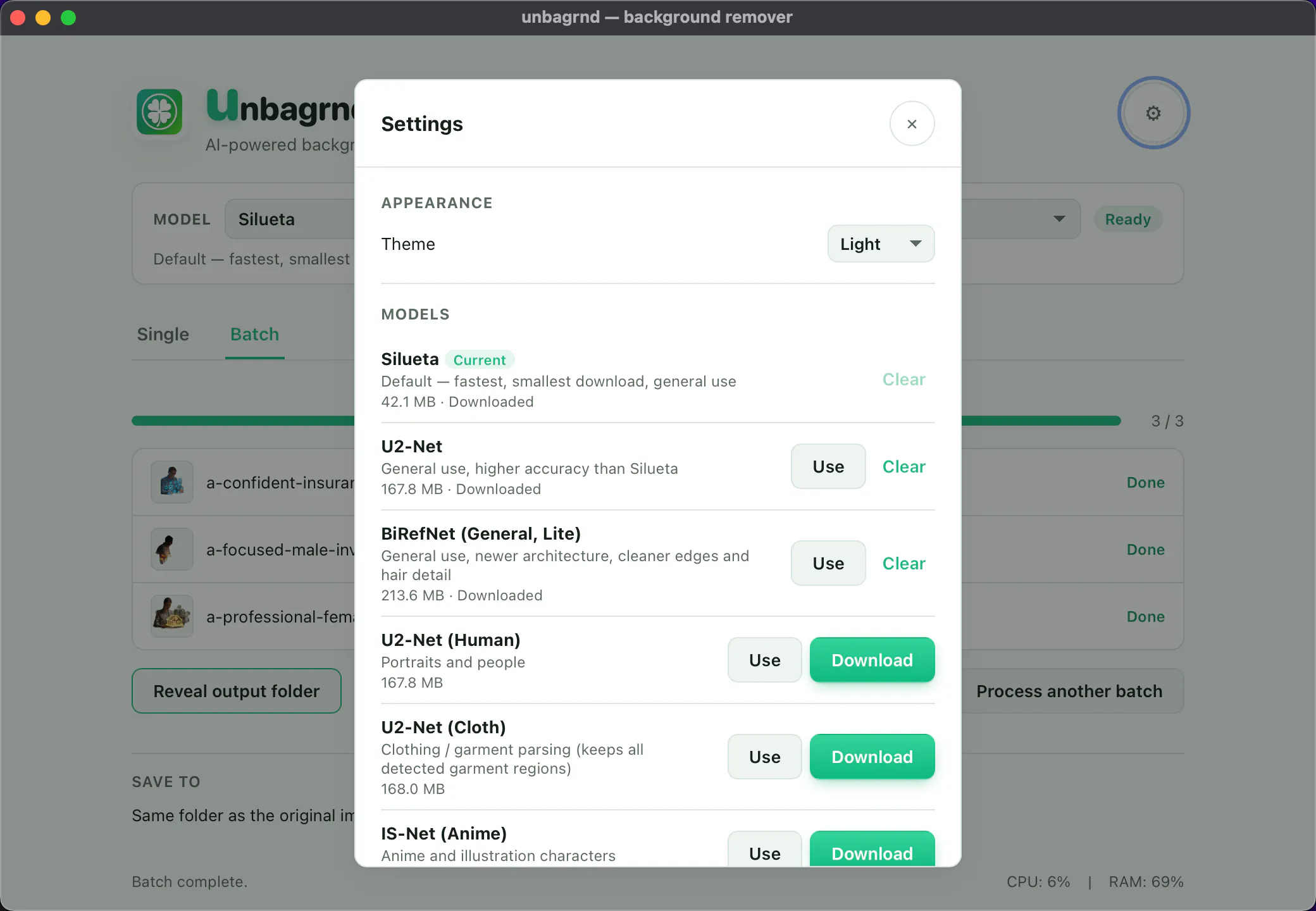 Unbagrnd screenshot 1