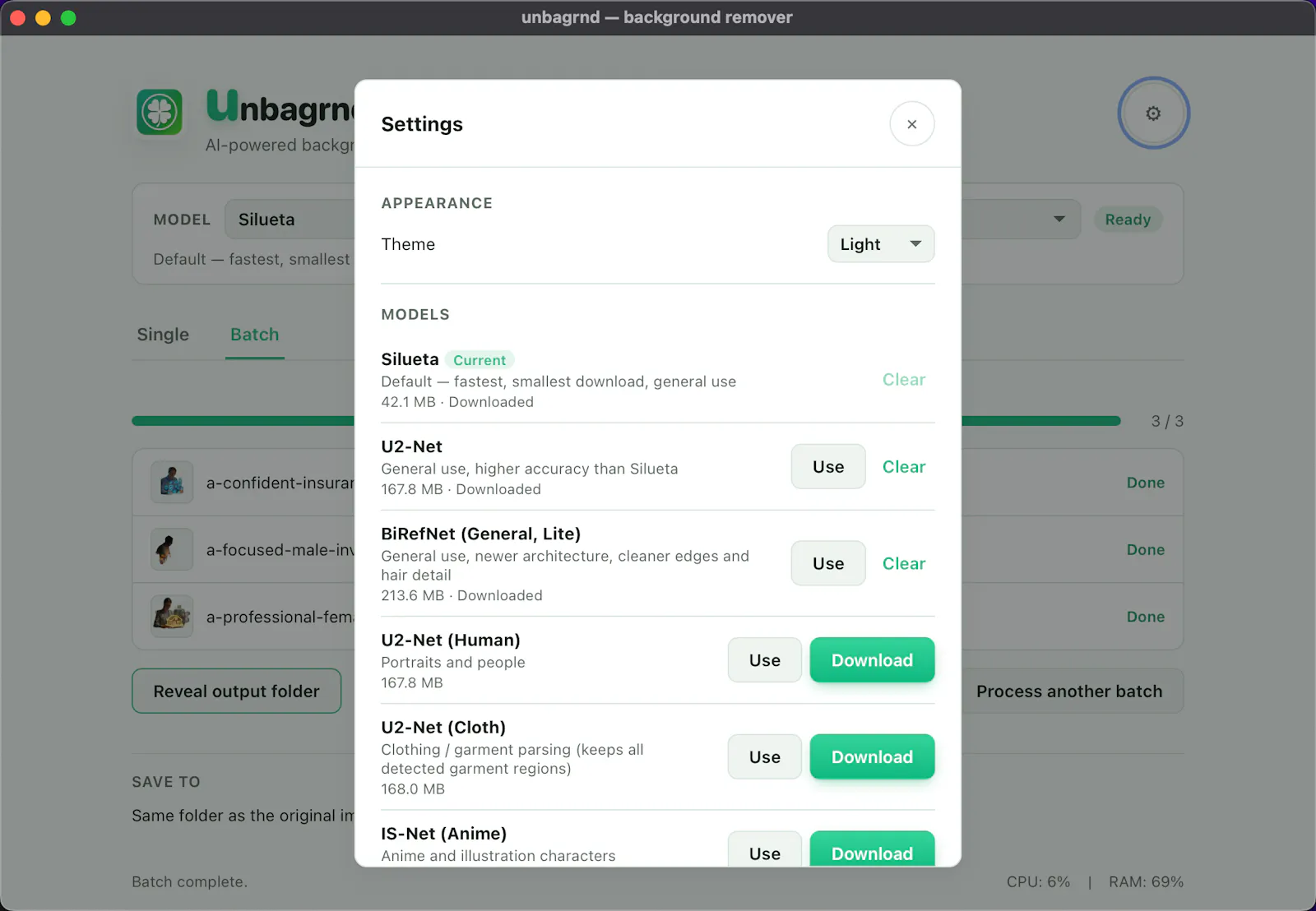 Unbagrnd screenshot 2