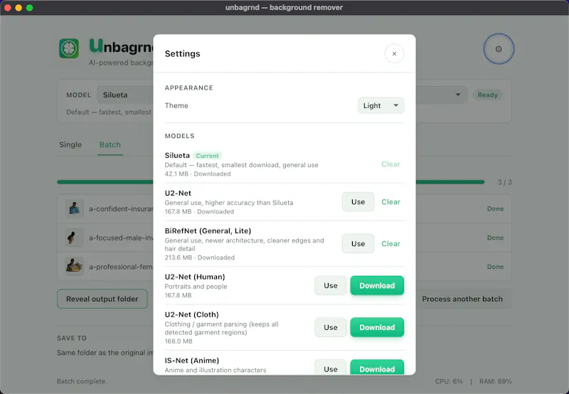 Unbagrnd screenshot 2