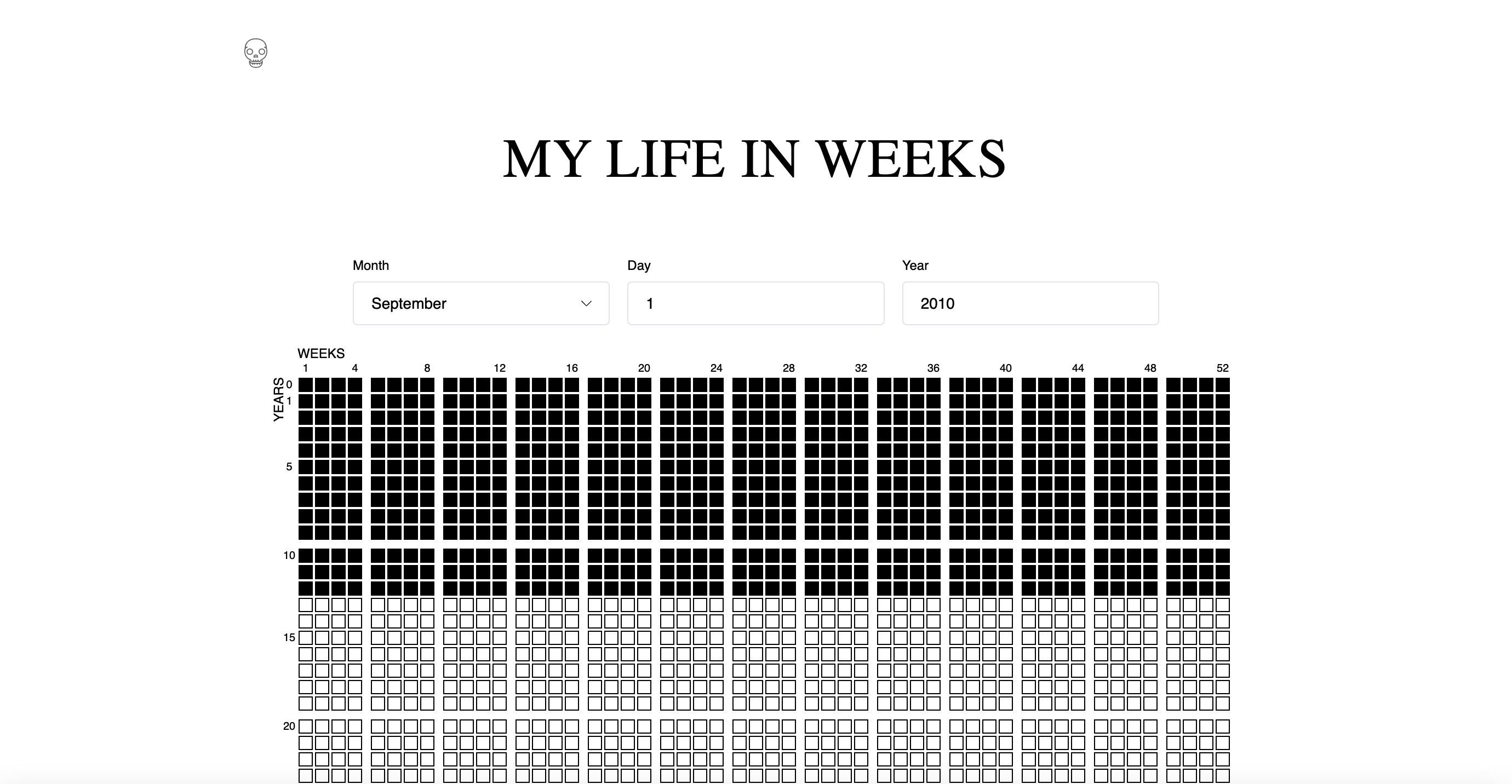 Mijn leven in weken - Visualiseer je leven in weken. media 1