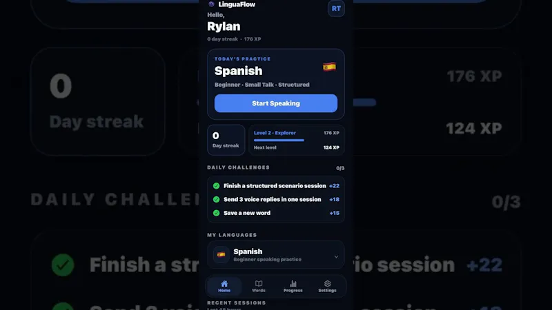 LinguaFlow screenshot 1 (video preview)