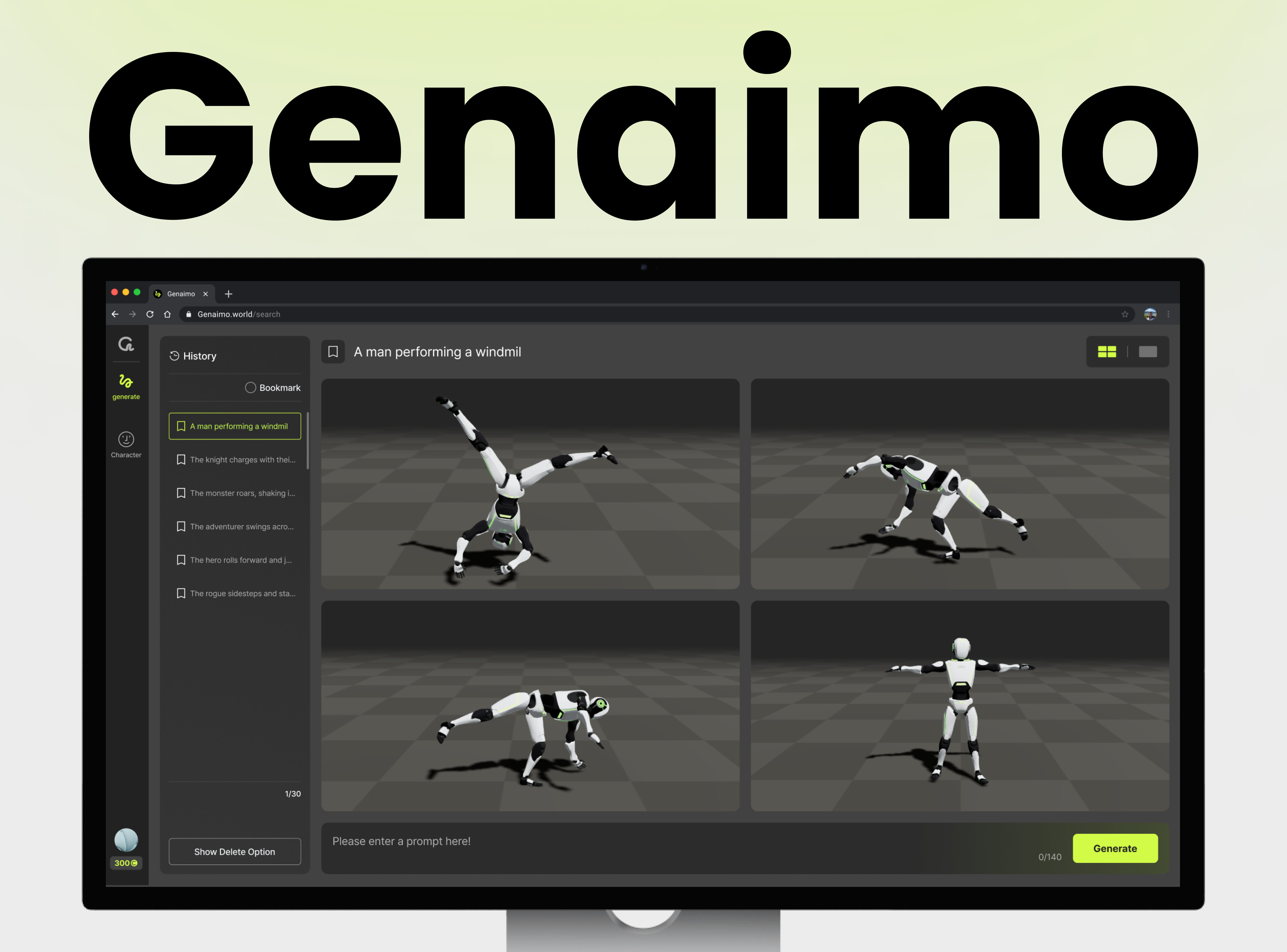 startuptile Genaimo-Bring your 3D characters to life with a single prompt