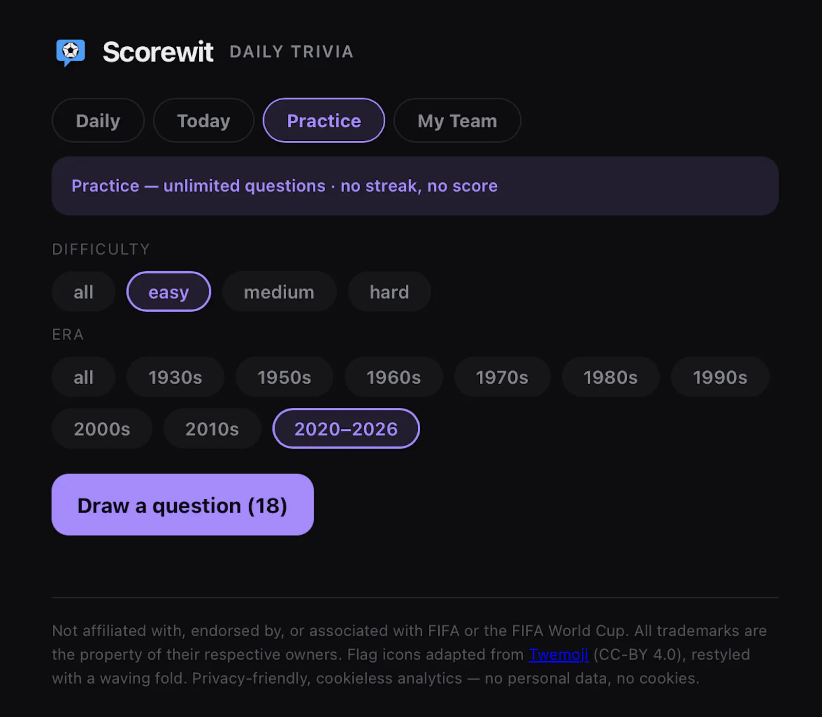 Scorewit — Daily World Cup Trivia screenshot 4