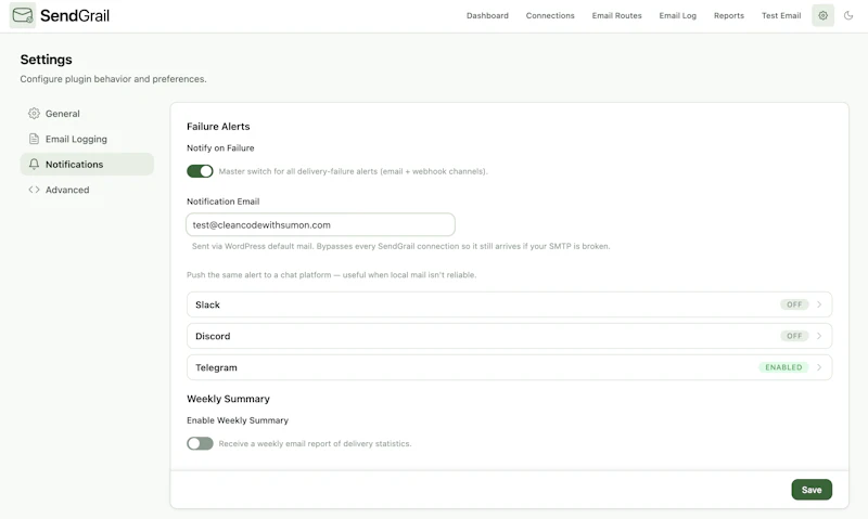 SendGrail SMTP screenshot 3