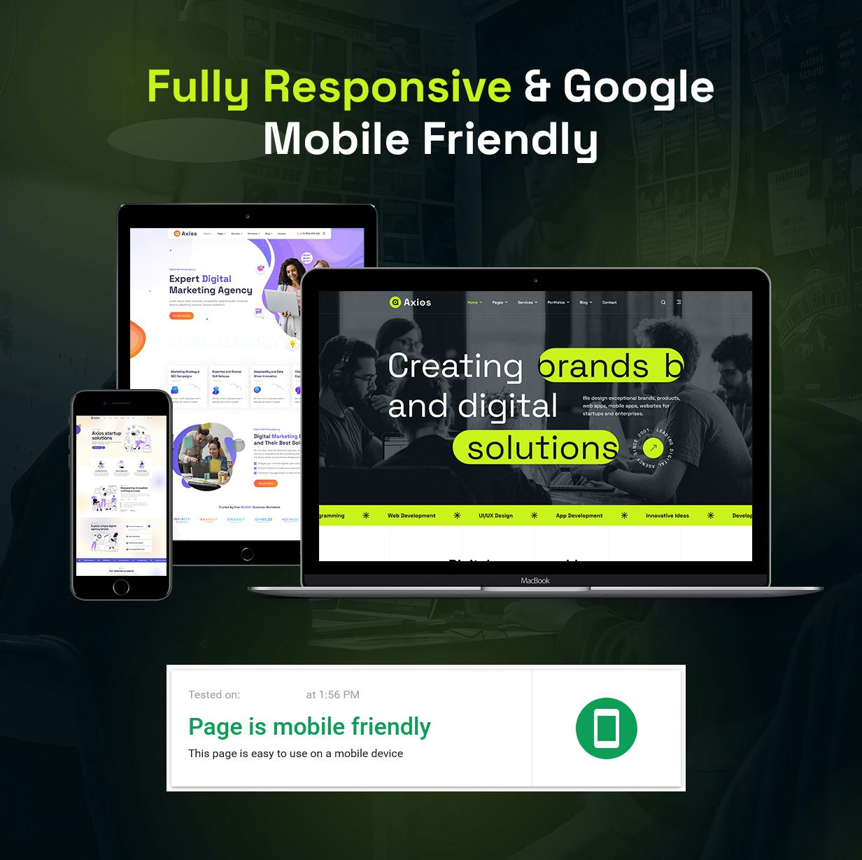 Axios - ชุดรูปแบบ WordPress ของเอเจนซี่ดิจิตอล - โดยเฉพาะสำหรับ SEO, Digital Marketing & Creative Agency media 3