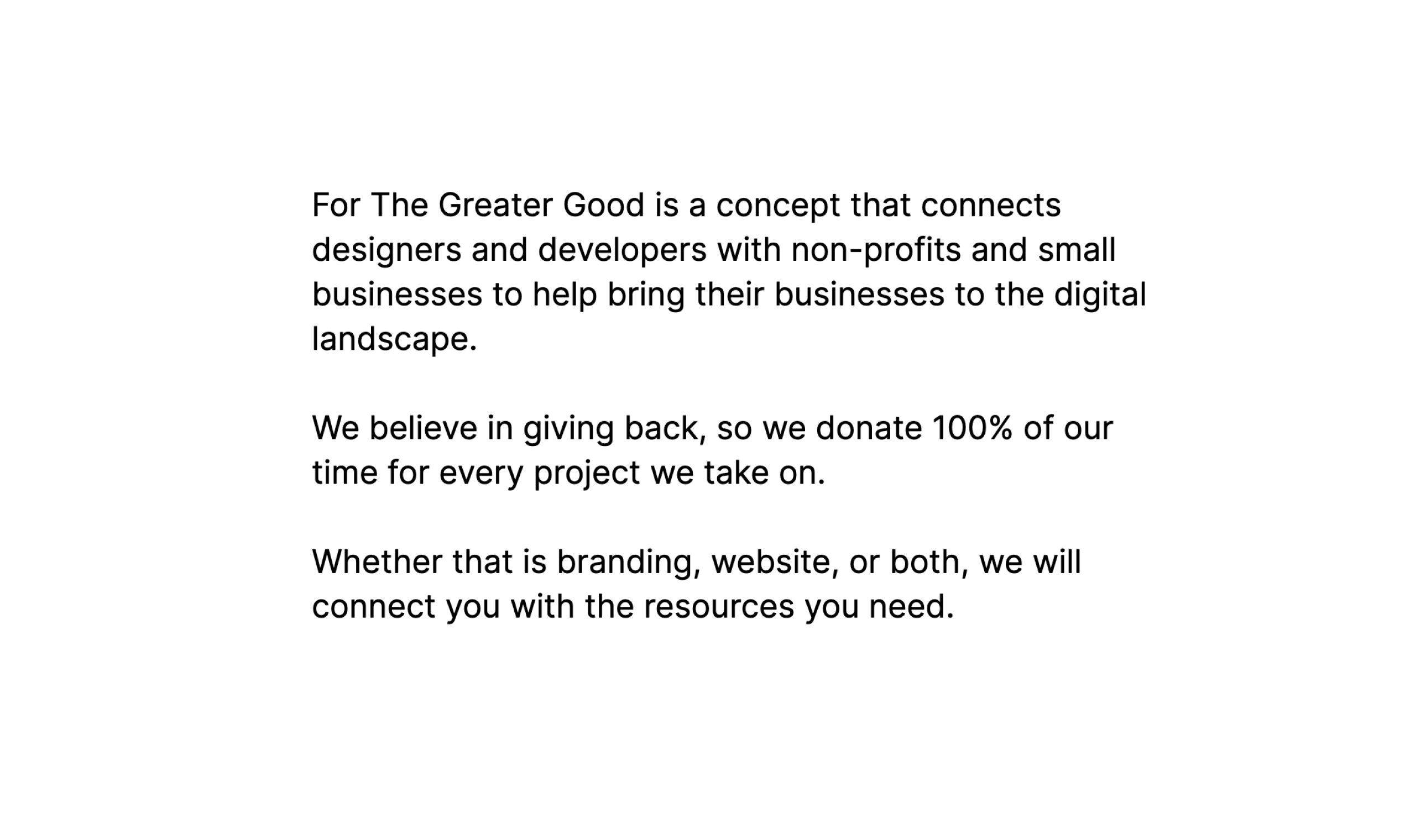 For The Greater Good gallery image