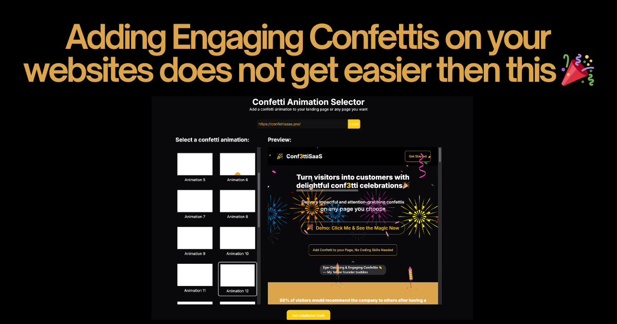 startuptile ConfettiSAAS-Turn visitors into customers with engaging confettis ????