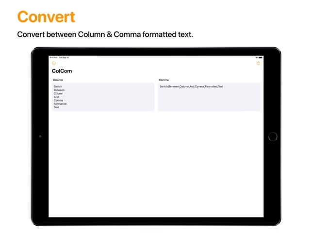 ColCom - Column & Comma Converter gallery image