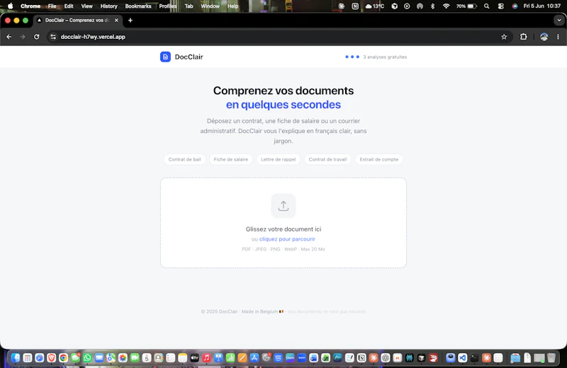 DocClair screenshot 1