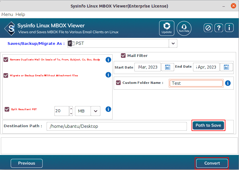 Sysinfo Linux Mbox Viewer media 5
