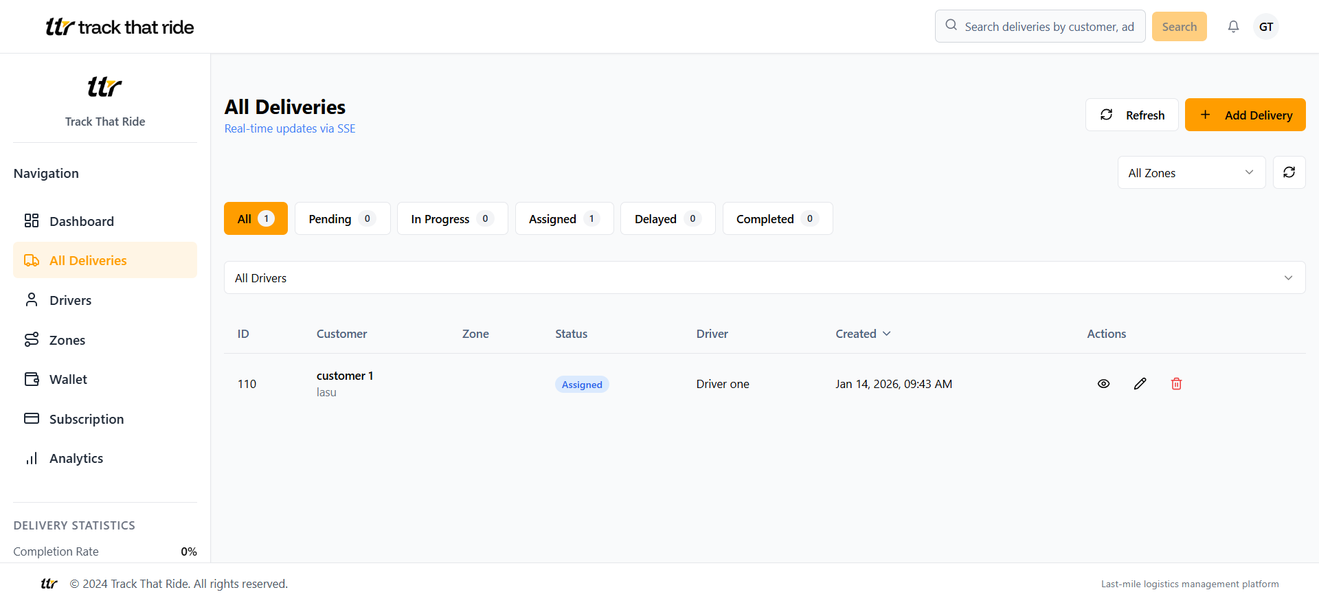 Track That Ride - Screenshot 2 showing product features and functionality