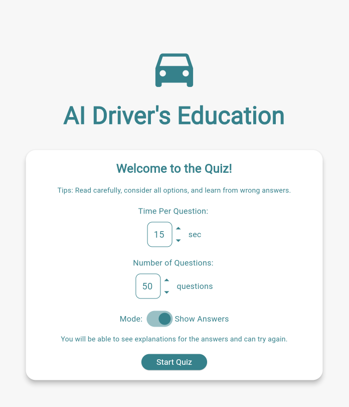 A.I.Educação do motorista baseado media 2