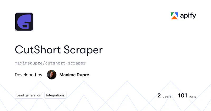 CutShort Scraper screenshot 1