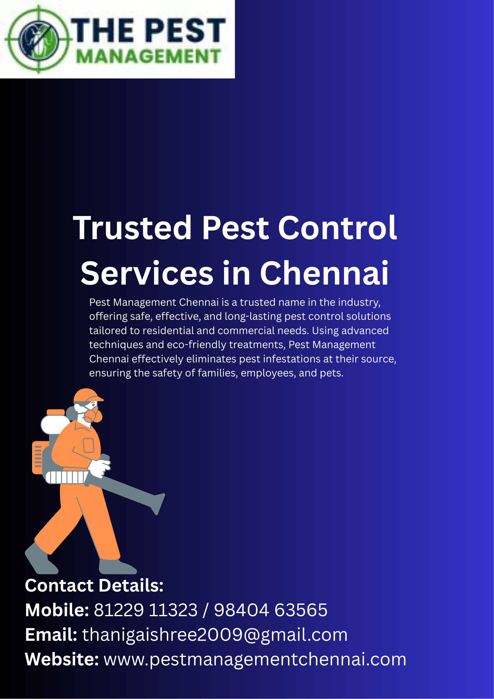 The Pest Management - Main product screenshot demonstrating key features and user interface
