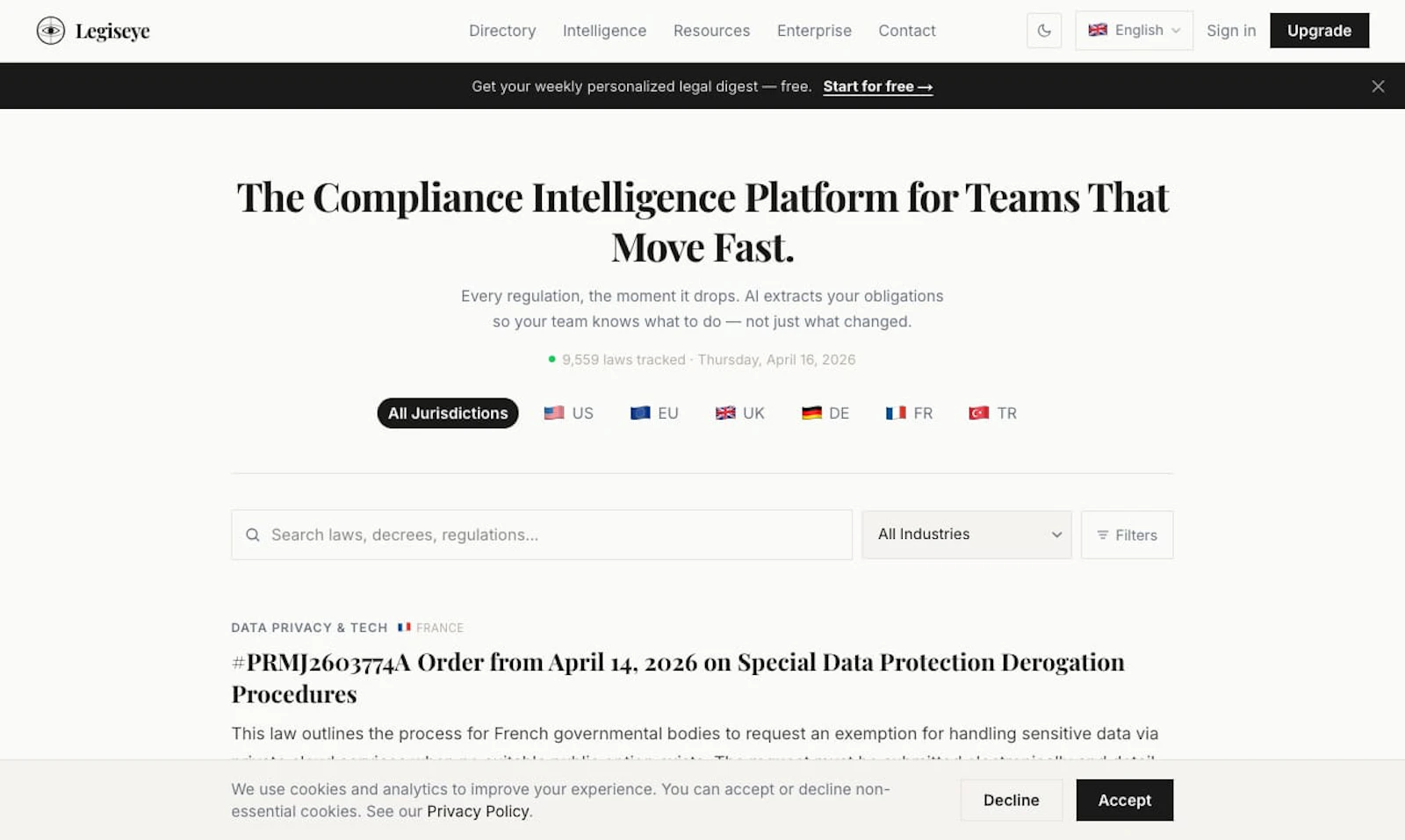 Legiseye screenshot 2