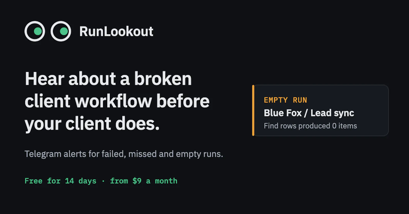 RunLookout screenshot 1