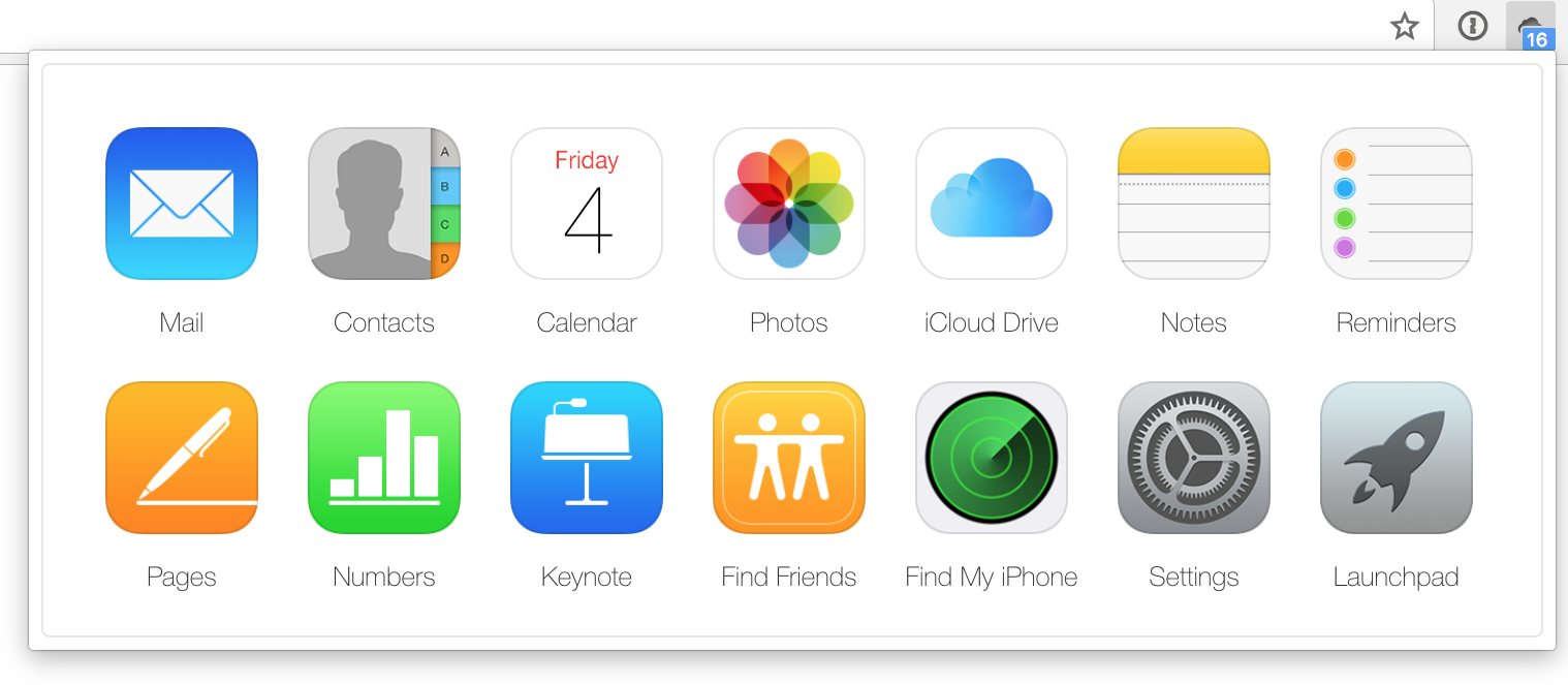 iCloud Dashboard for Google Chrome gallery image