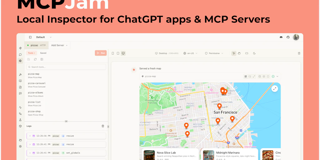 MCPJam Inspector:本地測試與開發 ChatGPT 和 MCP 應用程式