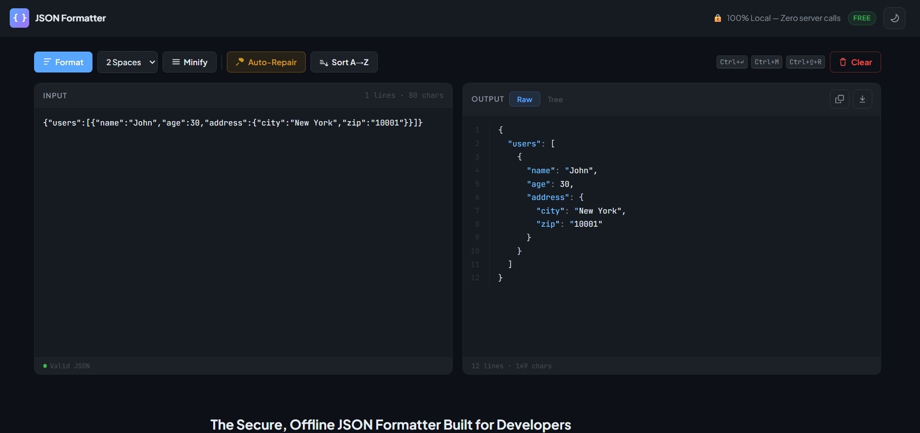 Secure JSON Repair - Screenshot 2 showing product features and functionality