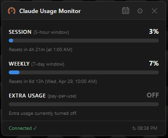 Claude Usage Monitor gallery image