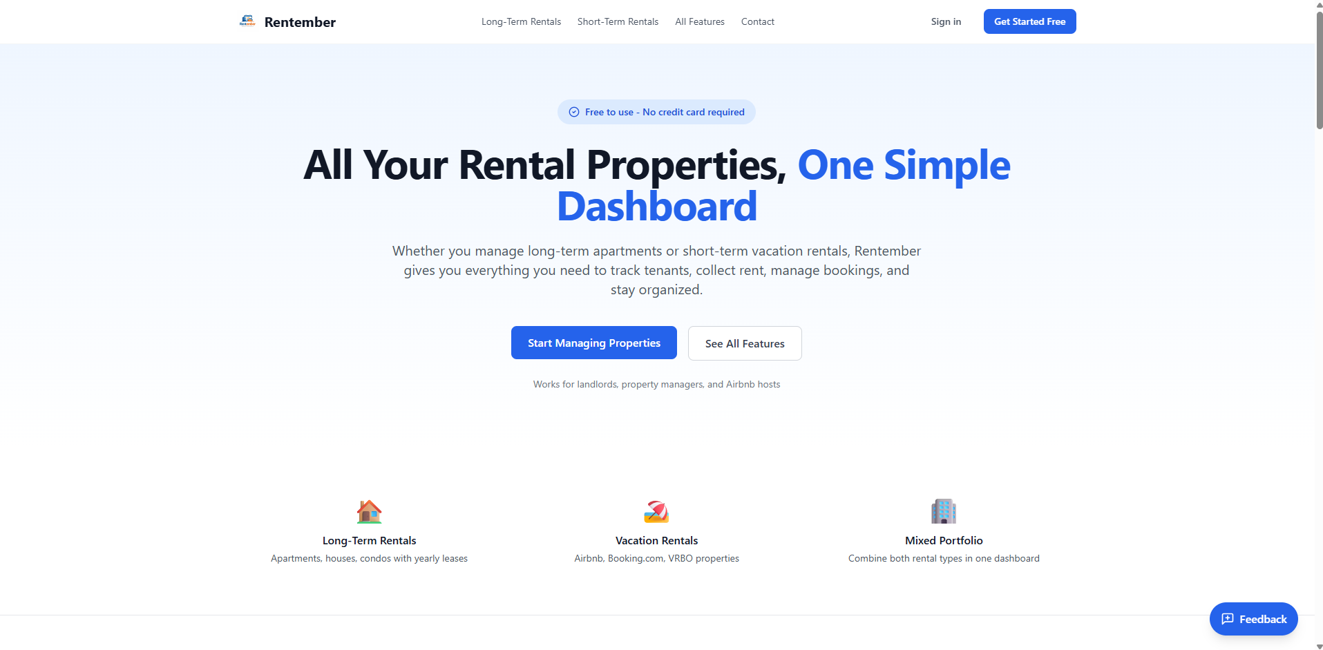 Rentember - Main product screenshot demonstrating key features and user interface