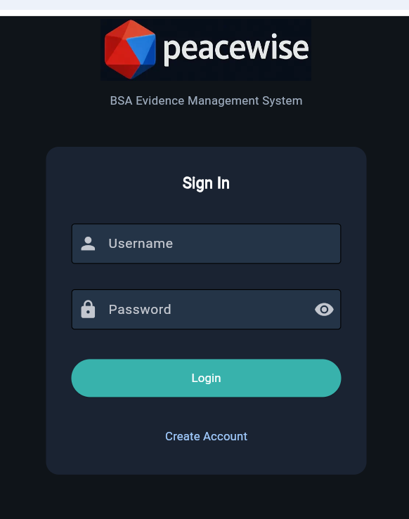 BSA Evidence Manager - Main product screenshot demonstrating key features and user interface