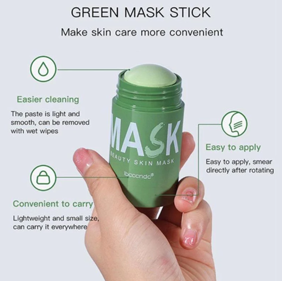 Palo de máscara de té verde - Máscara de té verde, cuidado de la piel, máscara facial, piel sin acné media 2
