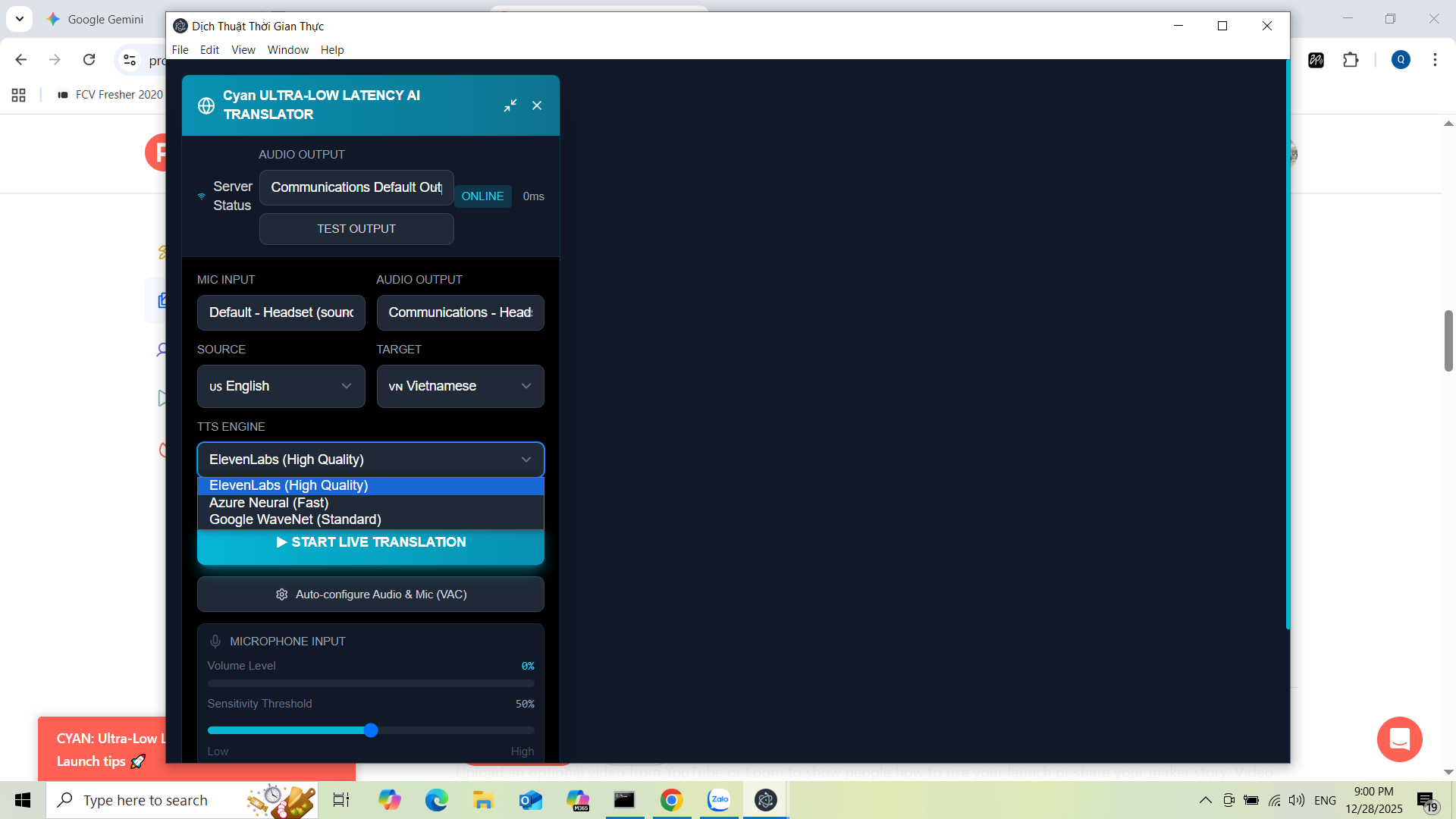 CYAN: Ultra-Low Latency AI Translator gallery image