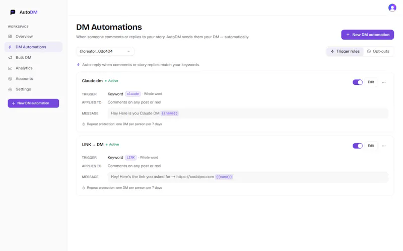 AutoDM by Codaipro screenshot 6