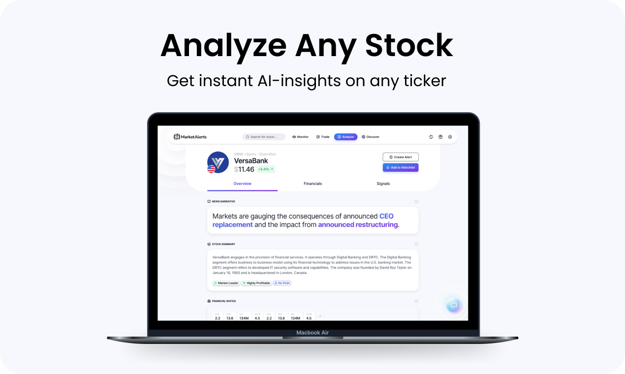 MarketAlerts.ai - Screenshot 5 showing product features and functionality