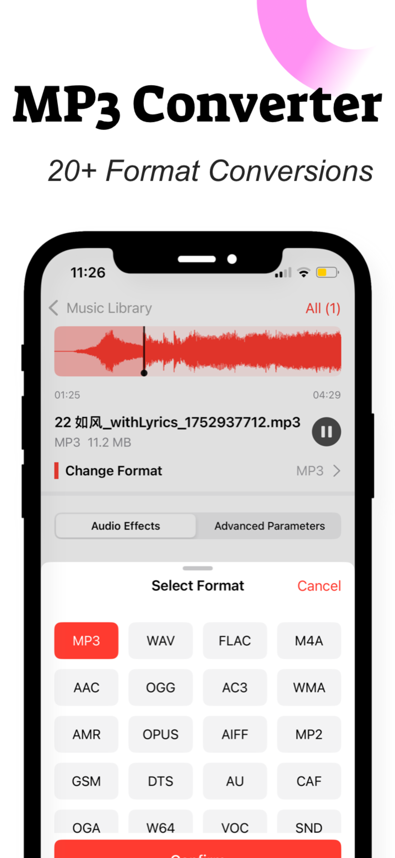 Convertitore mp3 ed estratto audio - L'app è gratuita per mezzo anno ~ benvenuto per usarla media 3