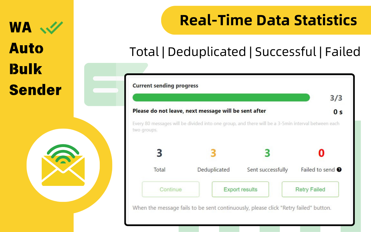 WASender - Free WhatsApp Bulk Sender - Screenshot 3 showing product features and functionality