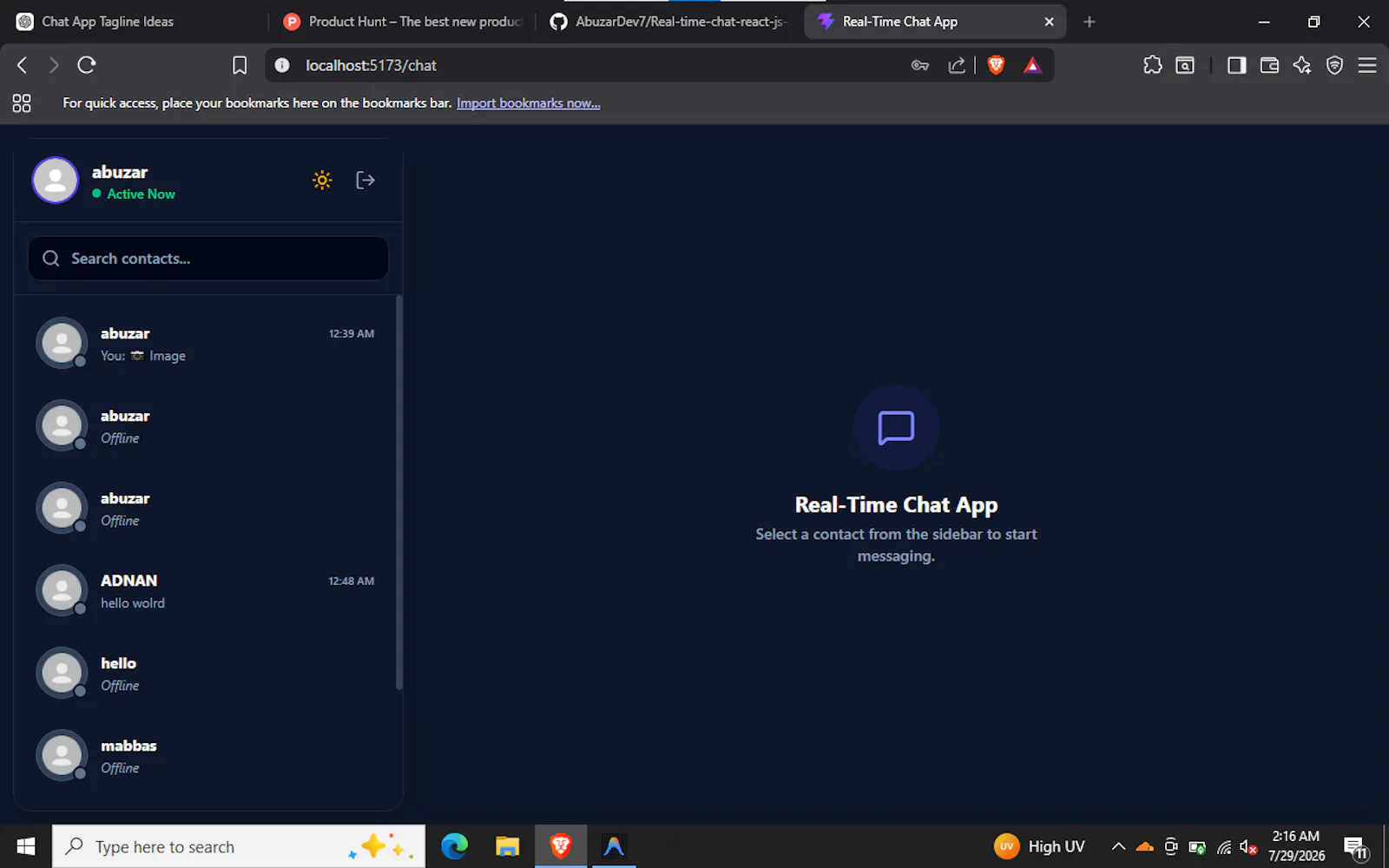 Chat app  screenshot 3