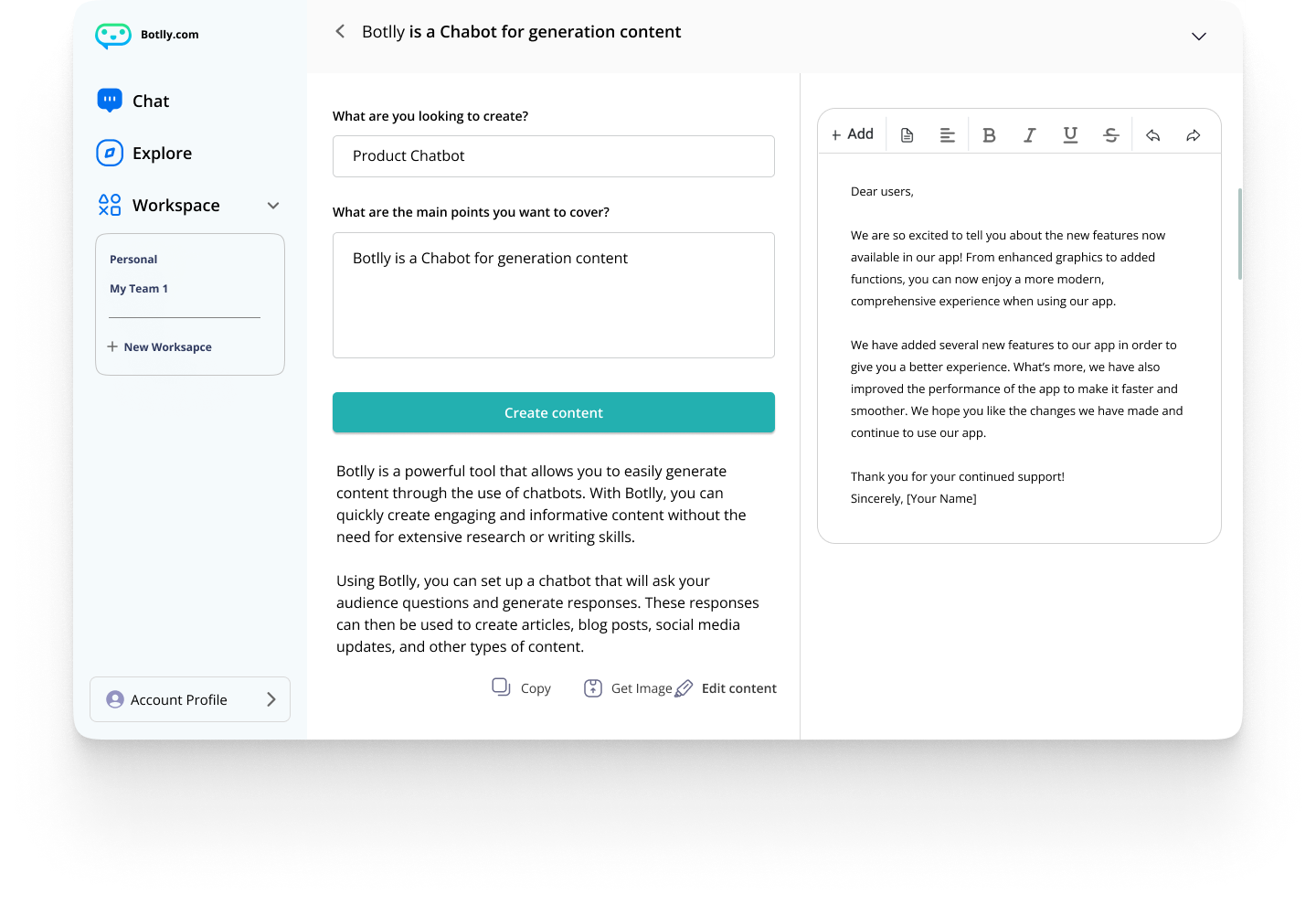 Chatel & Content Generator - KI-angetriebenes Marketing, das mit Chat, Schreiben, SEO einfach gemacht wurde Medien 3