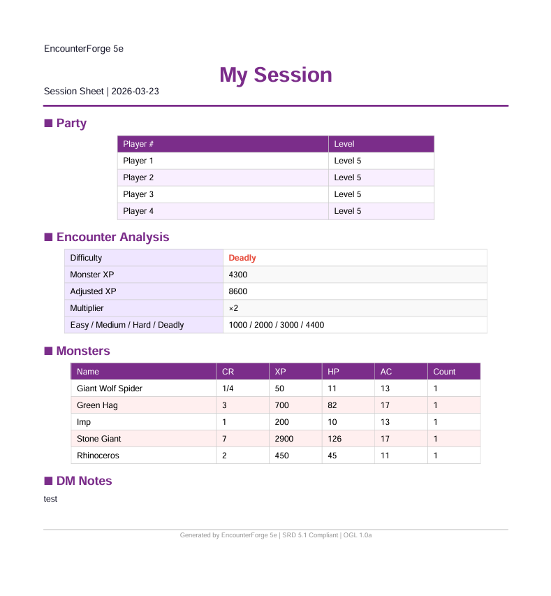 EncounterForge 5e gallery image