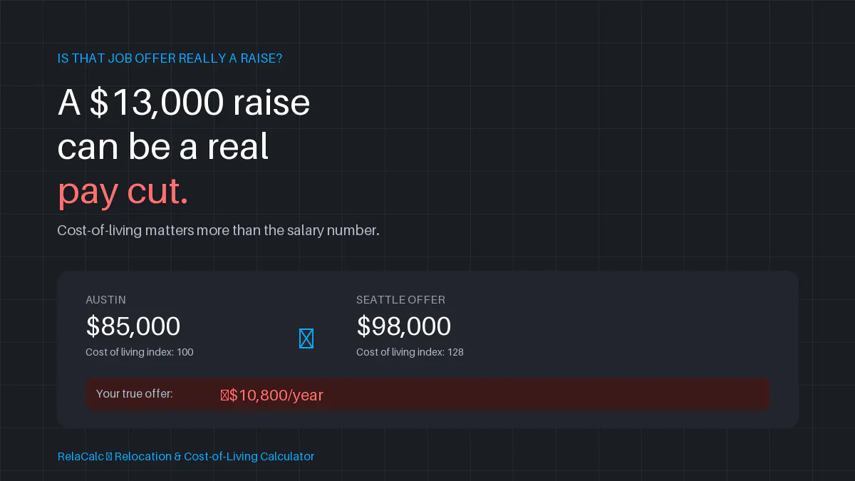 Relocation & Cost-of-Living Calculator screenshot 1