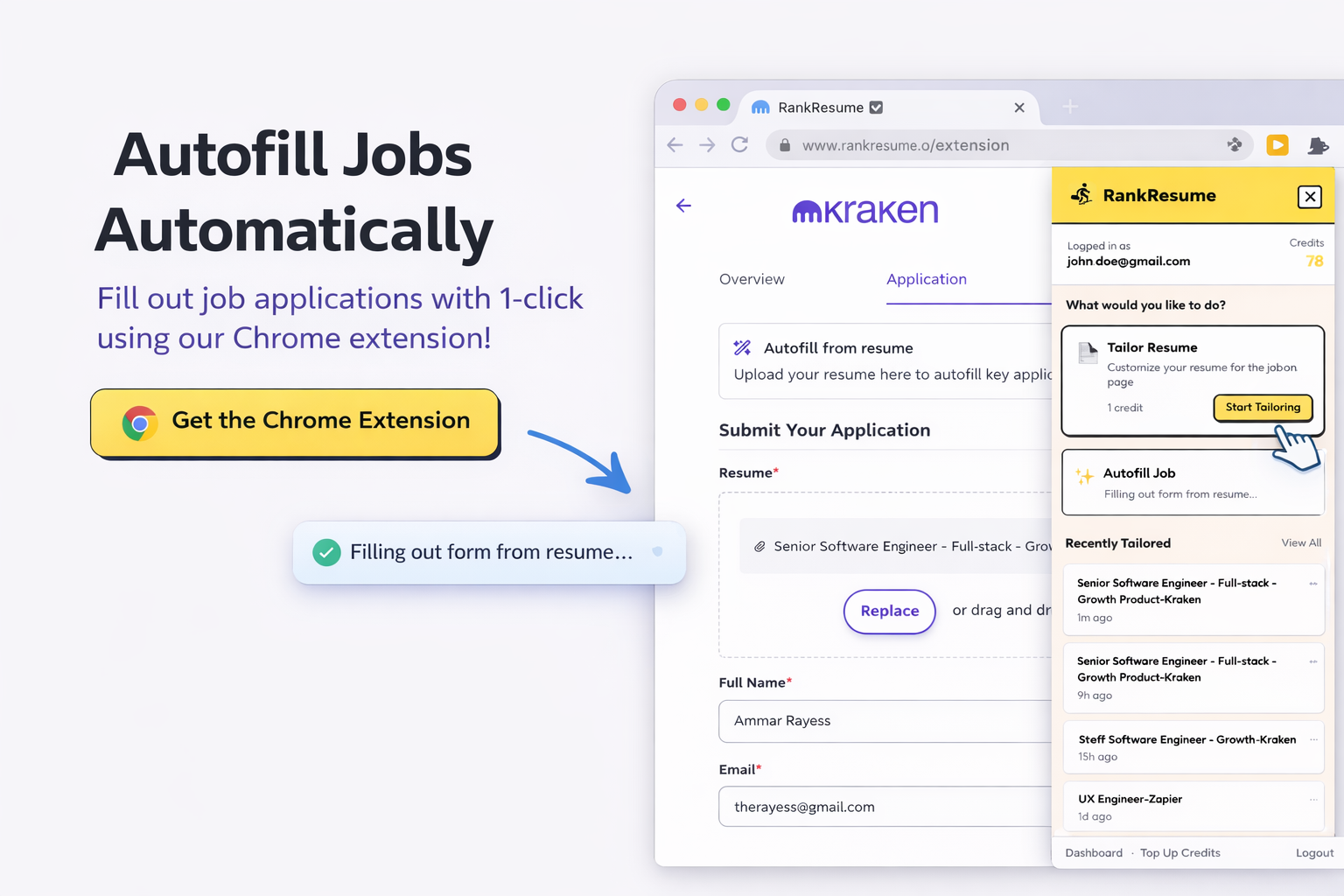 RankResume Chrome Extension gallery image