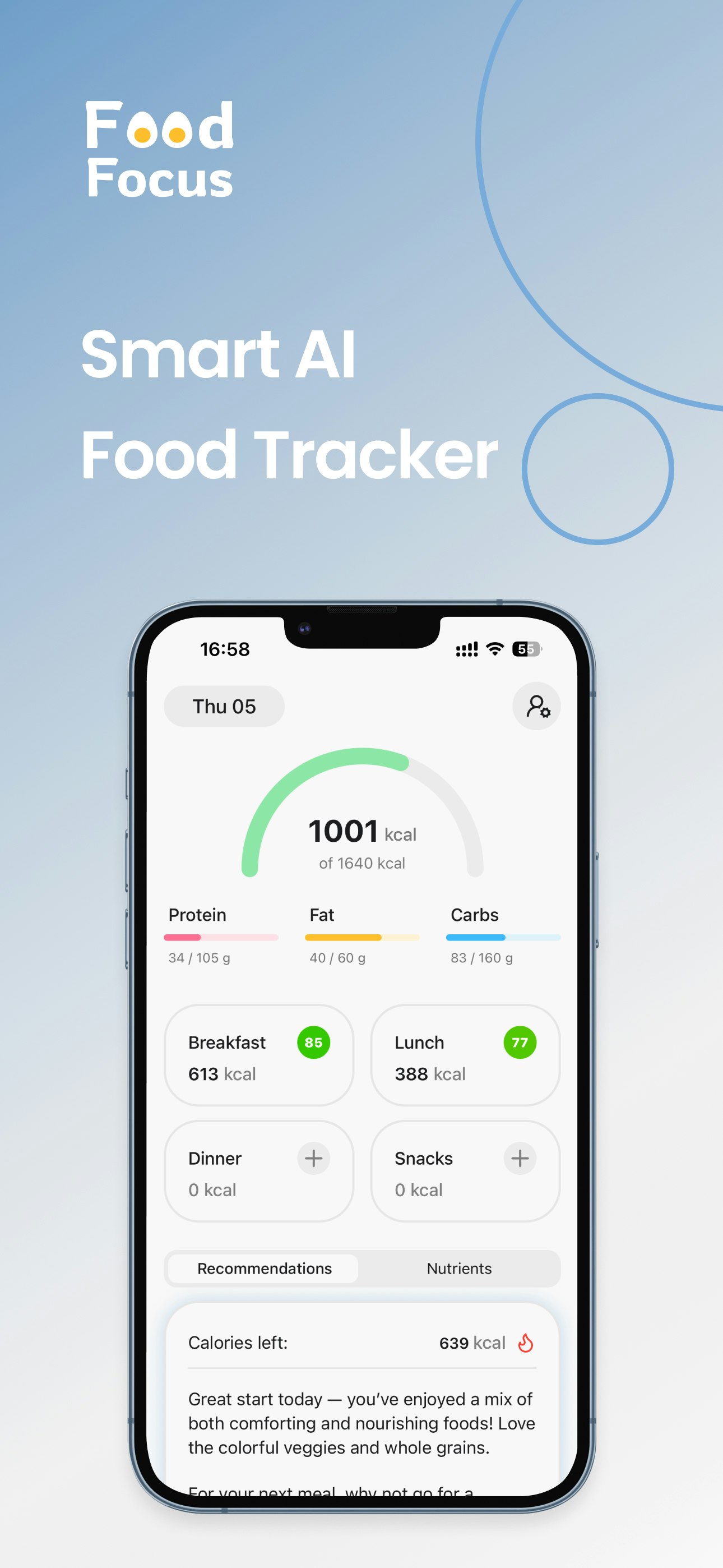 Média Orientation alimentaire - Prendre une photo, enregistrer votre repas - Ai fait le reste 2