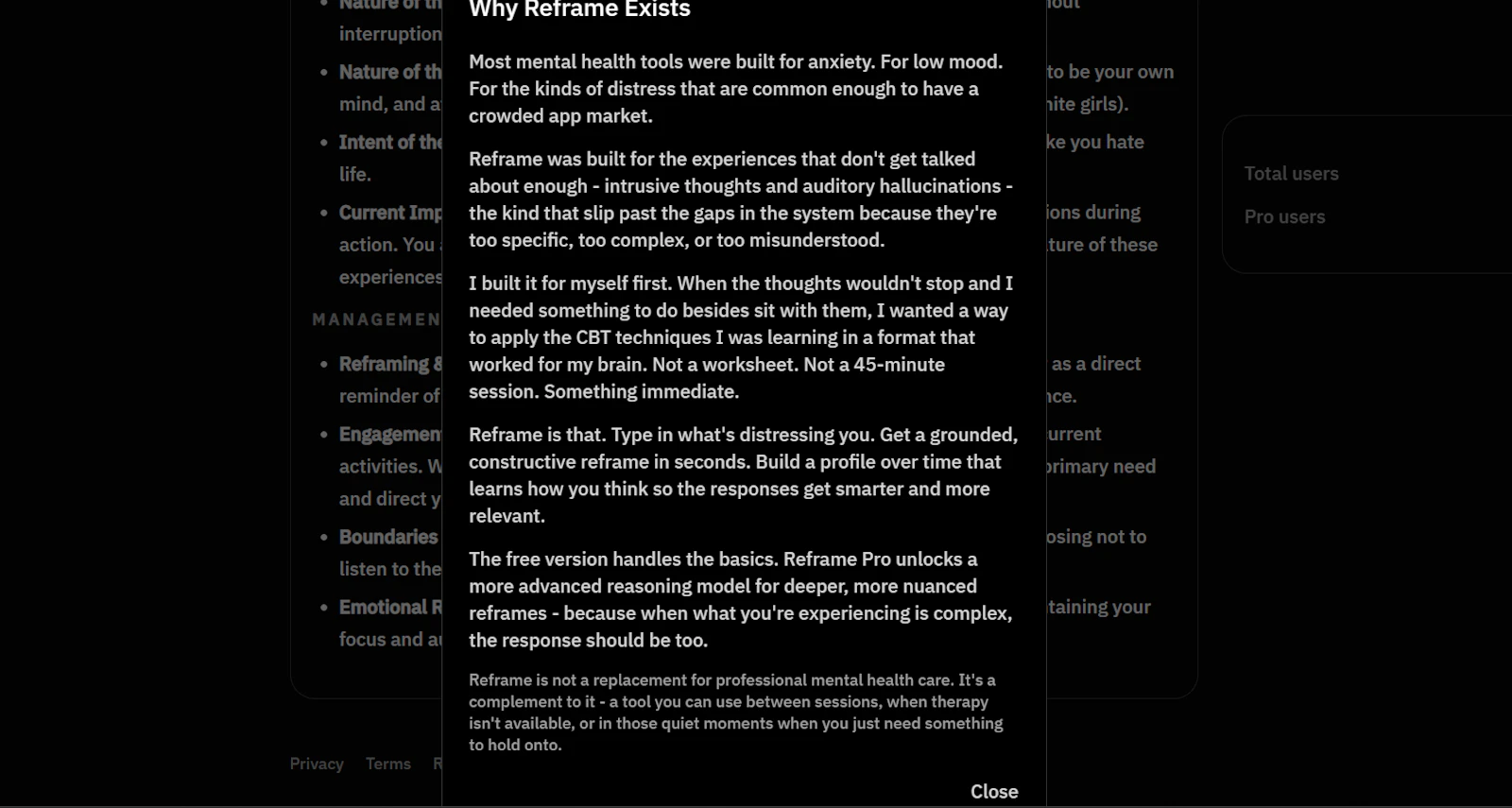 Reframe screenshot 4
