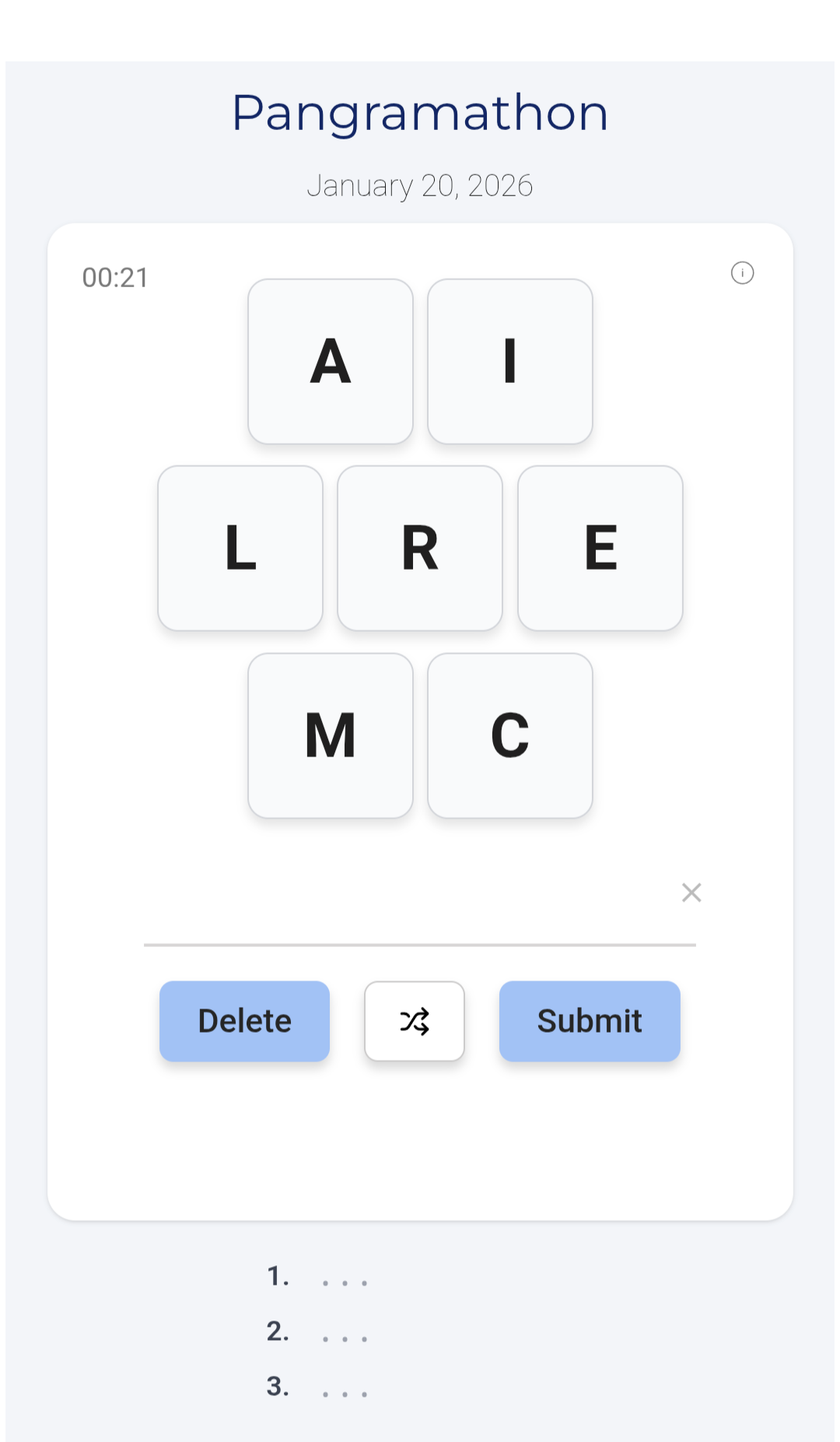 Pangramathon gallery image