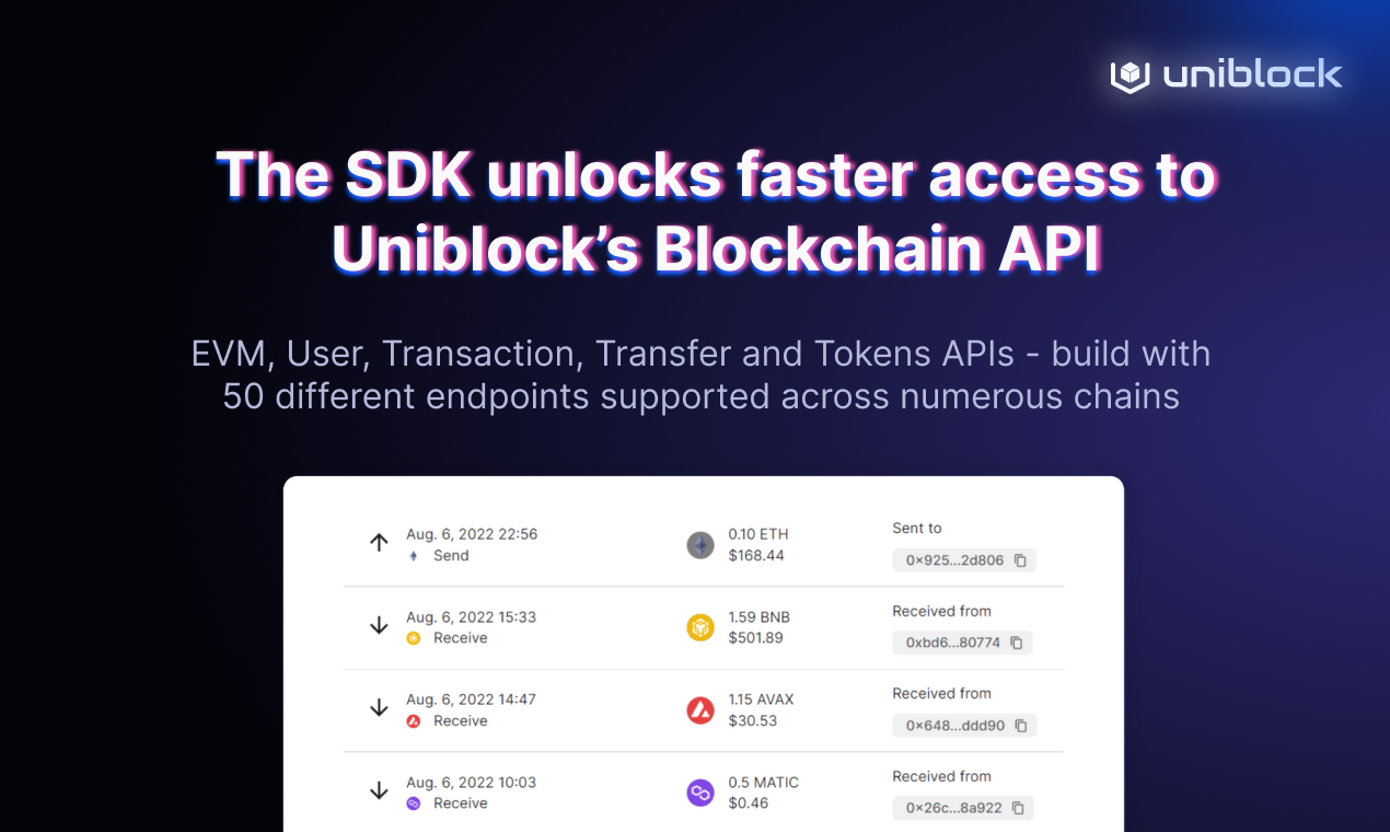 وسائط Uniblock SDK - بناء dapps قابلة للتطوير مع بضعة أسطر من التعليمات البرمجية 4