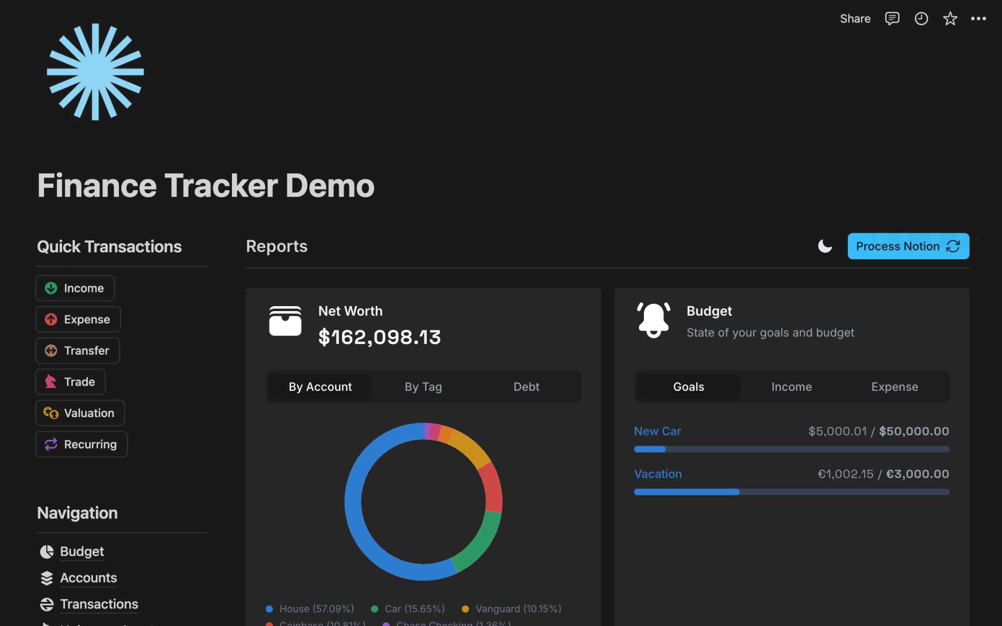 Notion Finance Tracker gallery image