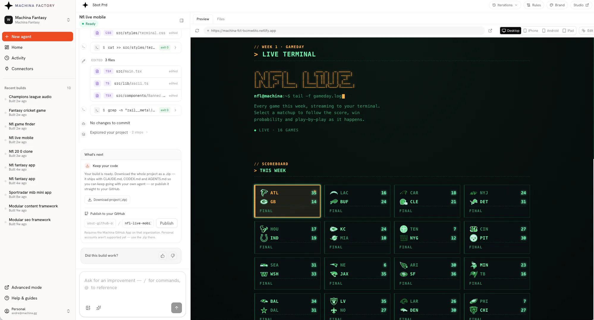 Machina Sports - AI Agents for Sports gallery image
