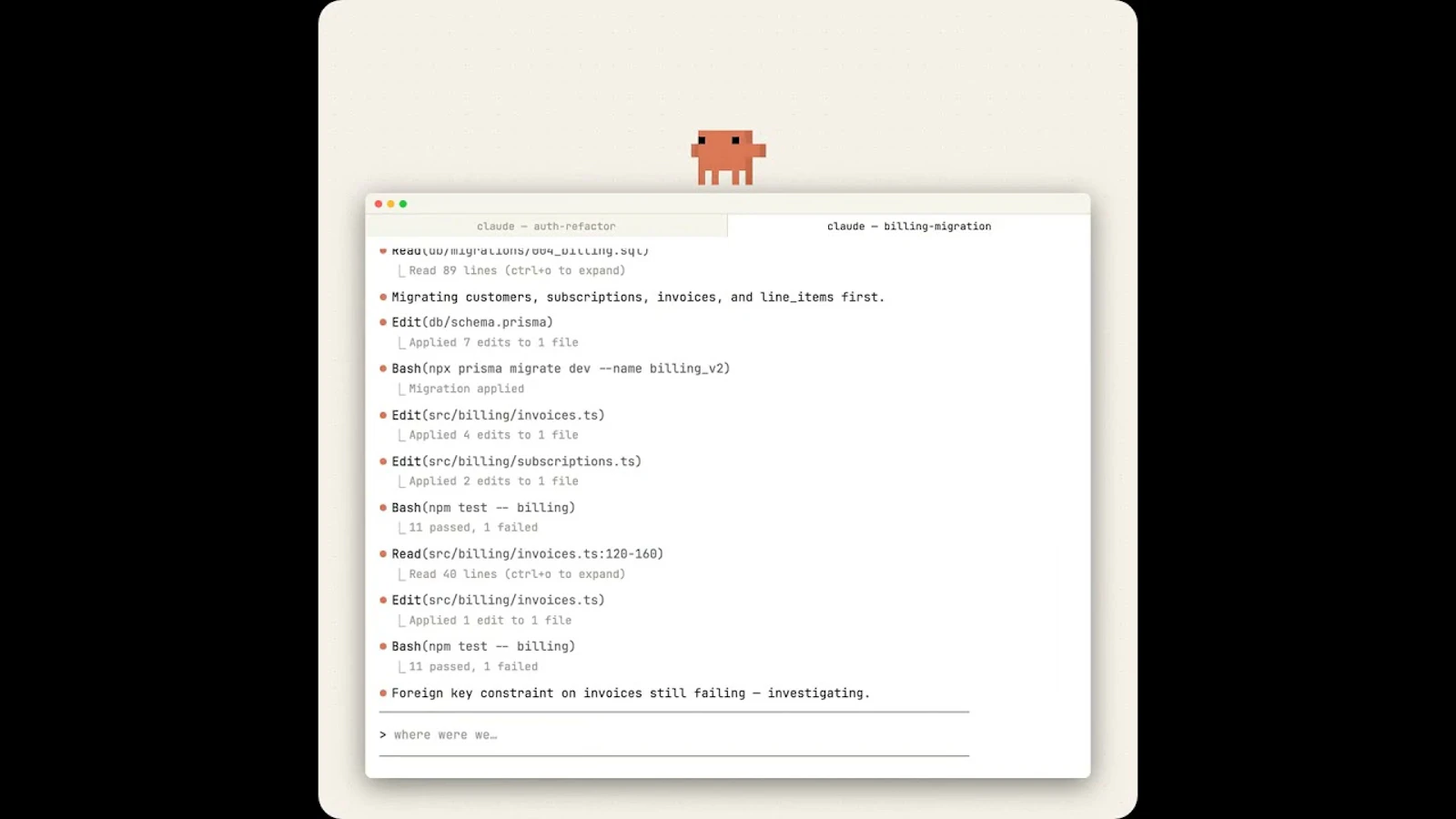 Claude Code Session Recap screenshot 1 (video preview)