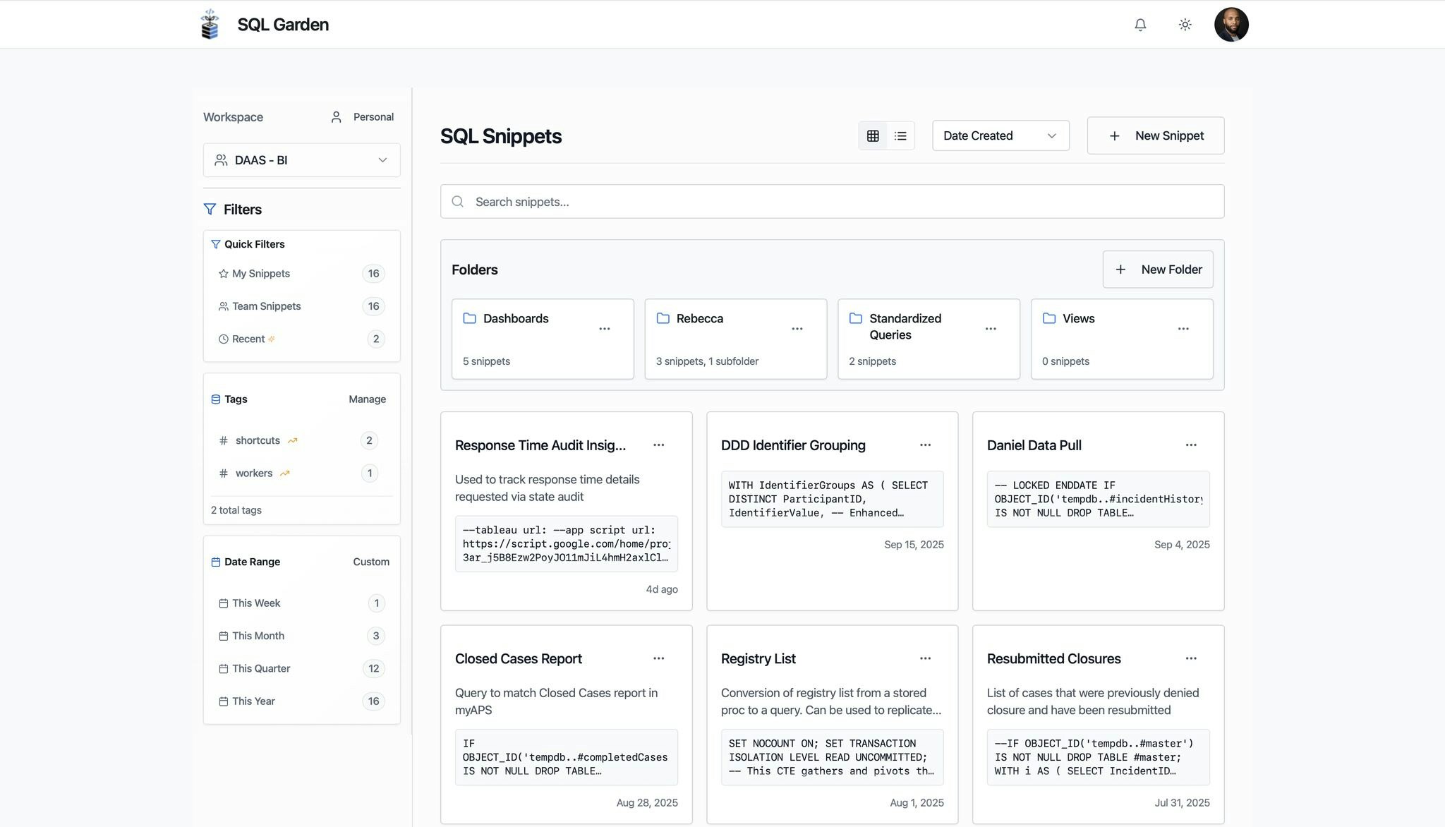 Média Jardin SQL - Organiser, version et réutiliser des extraits SQL 2